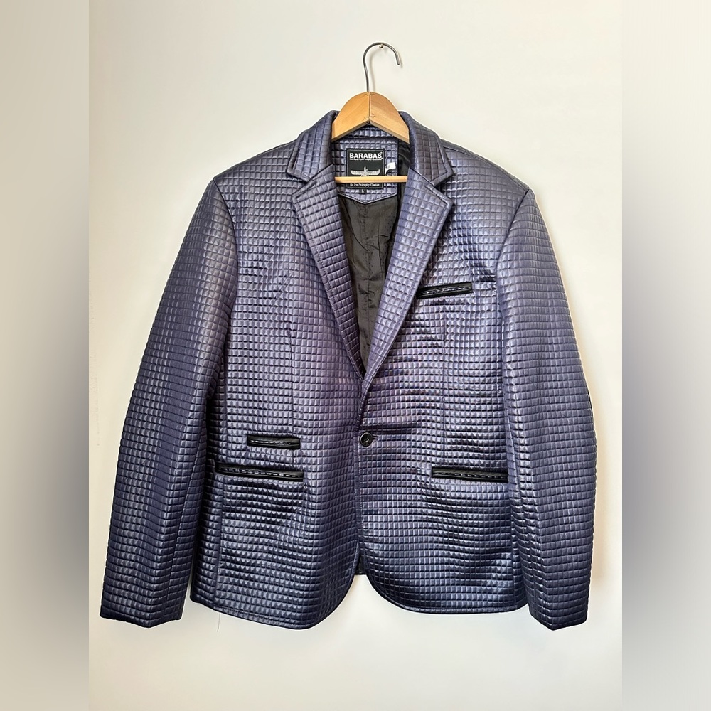BARABAS Quilted Single Breasted Blazer Suit Jacket Men’s Size Large
